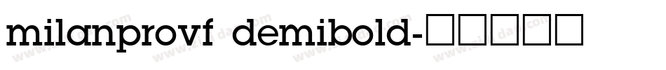 milanprovf demibold字体转换